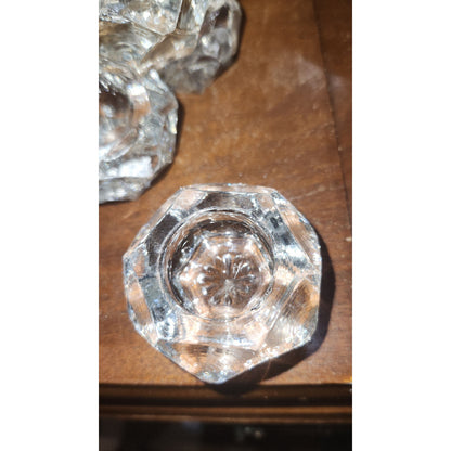 vintage pressed glass salt cellars set of 6