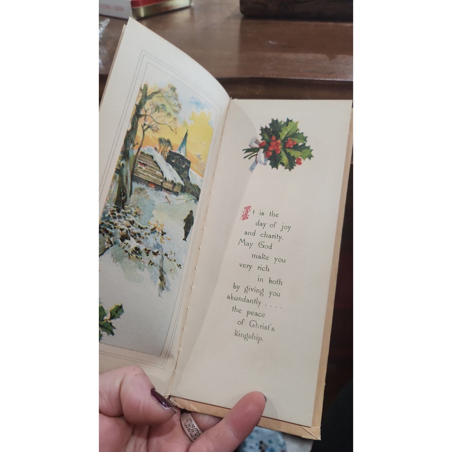 Antique book "A Christmas Day with Phillios Brooks"