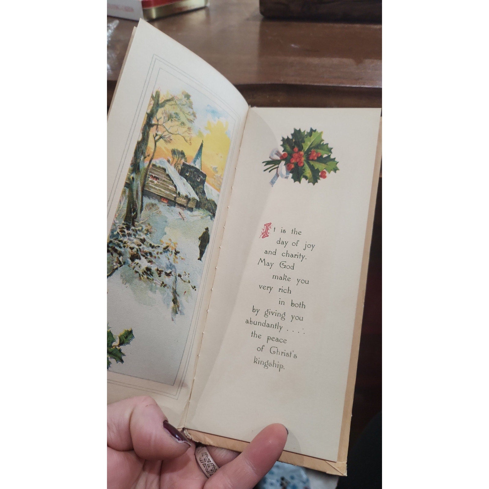 Antique book "A Christmas Day with Phillios Brooks"