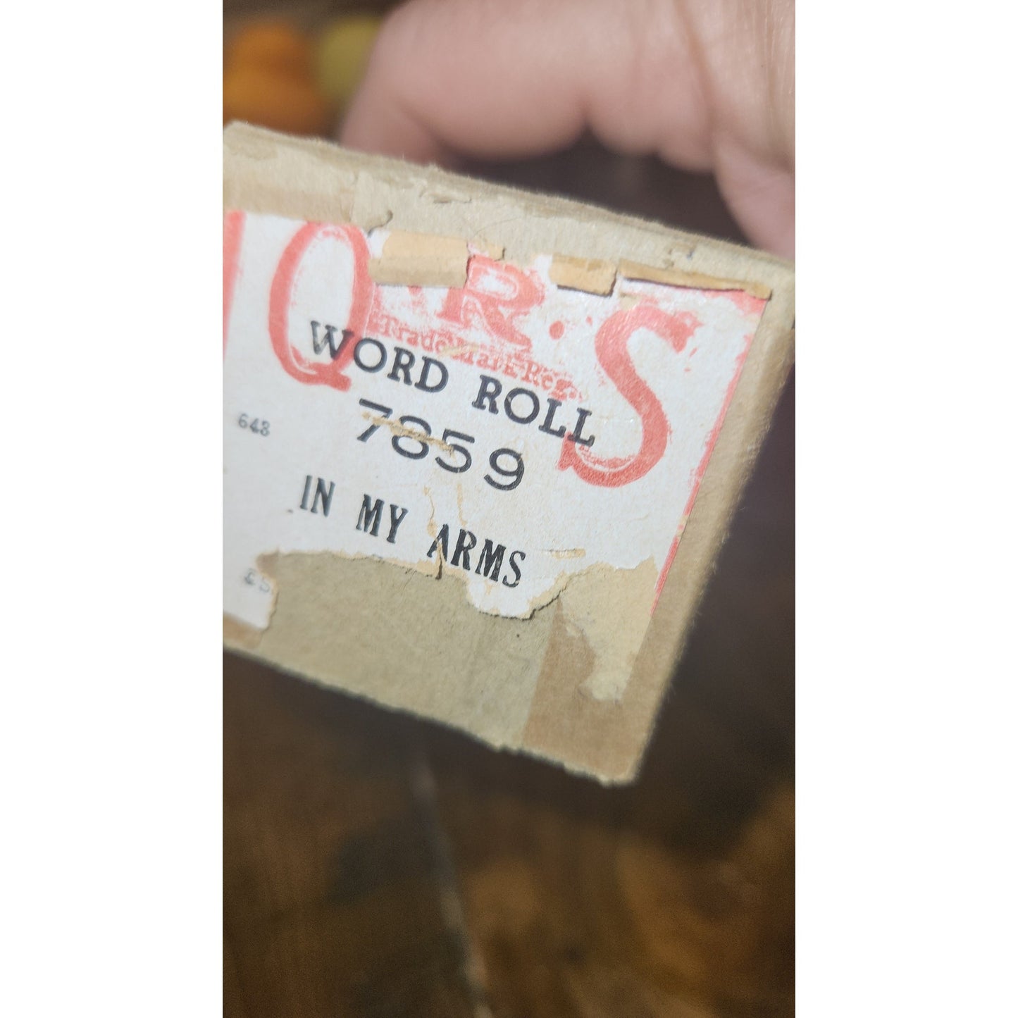 Vintage Player Piano Word Roll "In My Arms" QRS