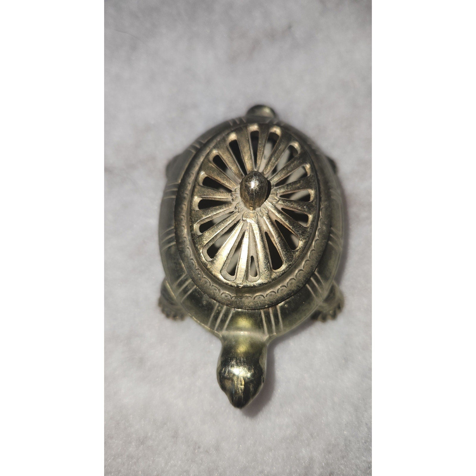 Vintage Brass Turtle Incense Holder br54