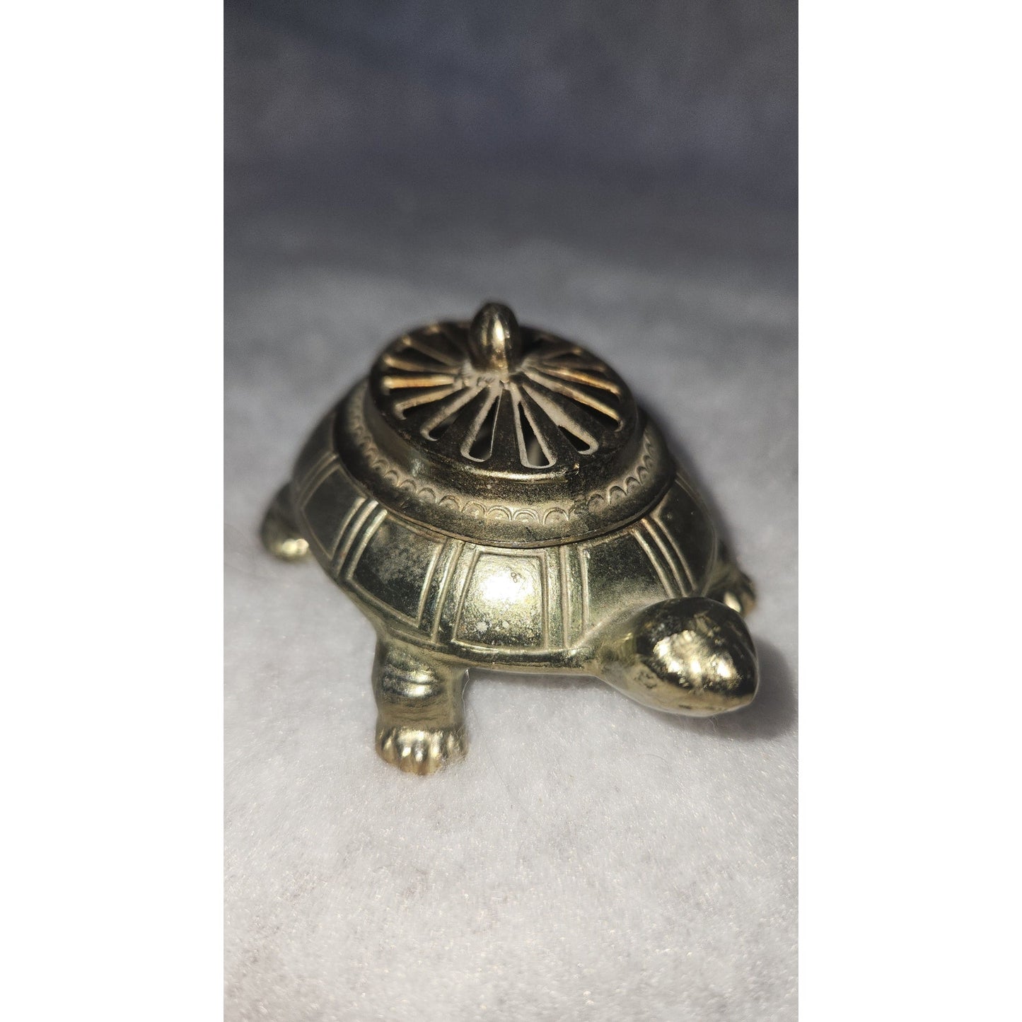 Vintage Brass Turtle Incense Holder br54