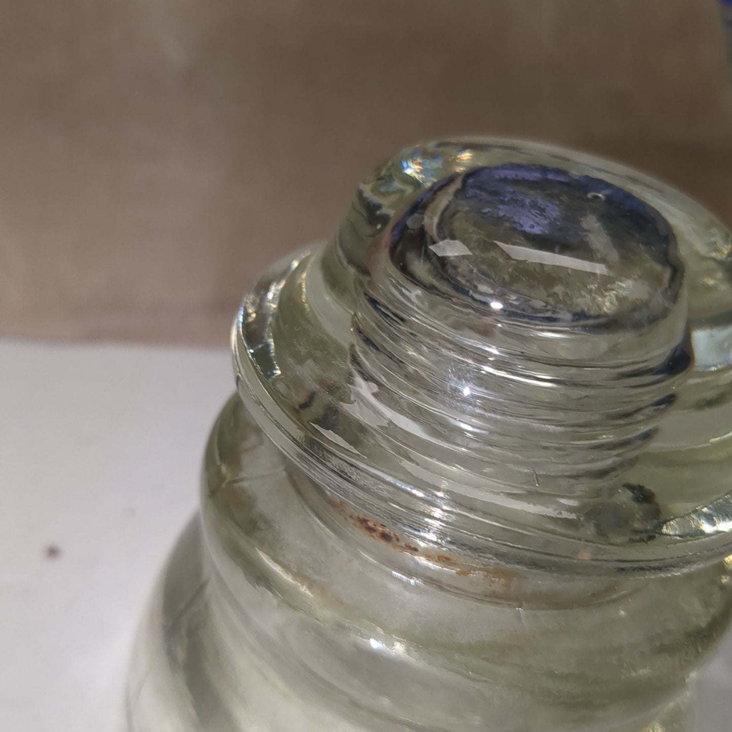 Vintage Hemingray #45 Clear Glass Insulator h645