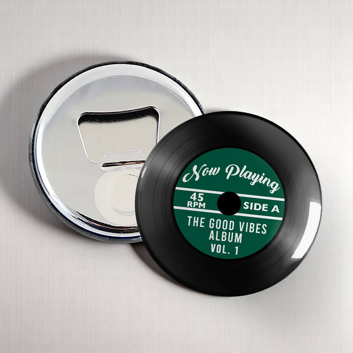 Tap and Play | Scannable Vinyl Record Magnets and Keychains: For The Record I Love You / Magnet