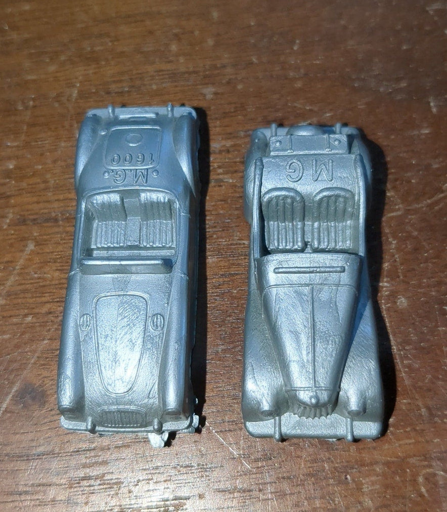 Vintage Plastic Great Britain MGA mg Set of Two Cars pv8
