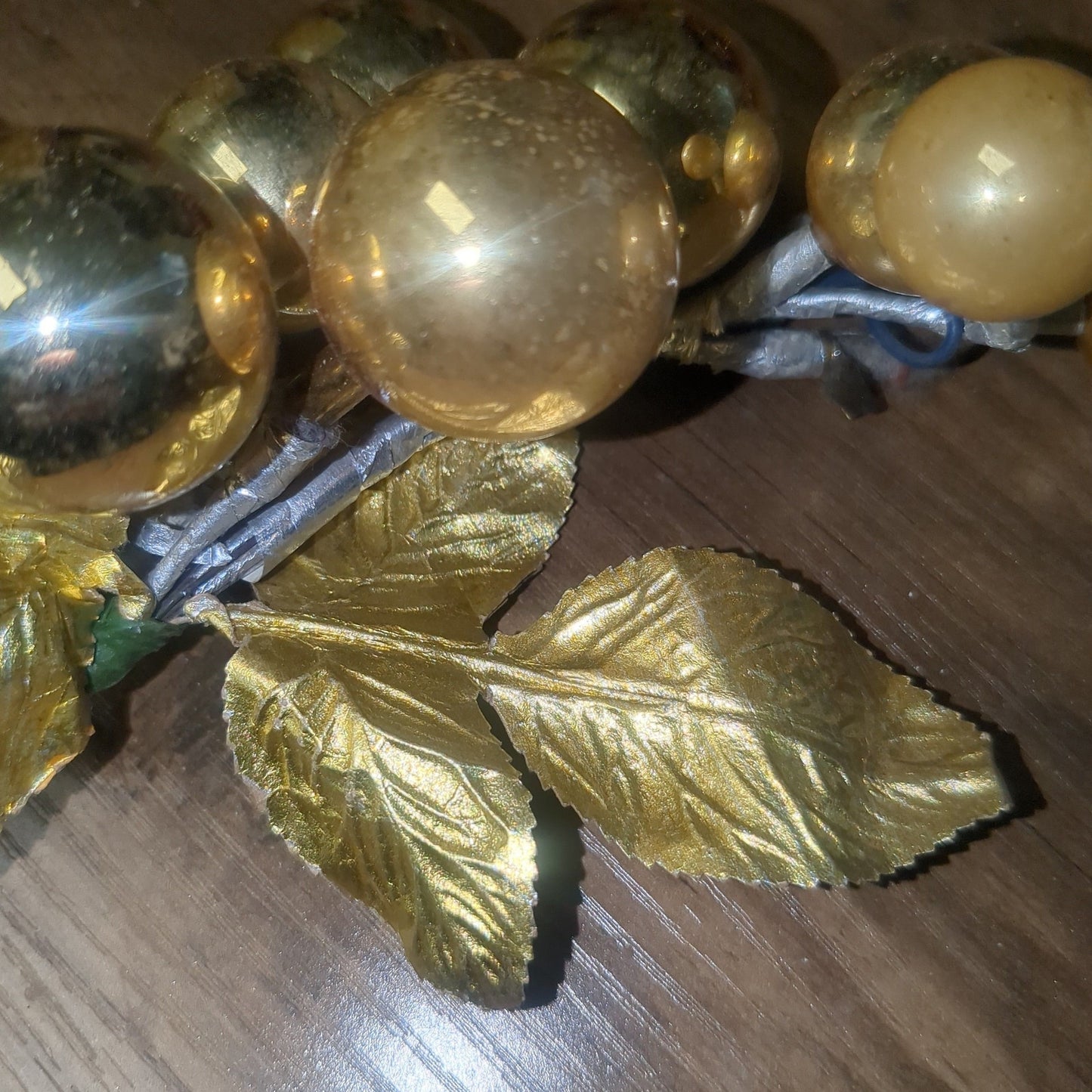 Vintage Mercury Glass Grape Cluster Ornament