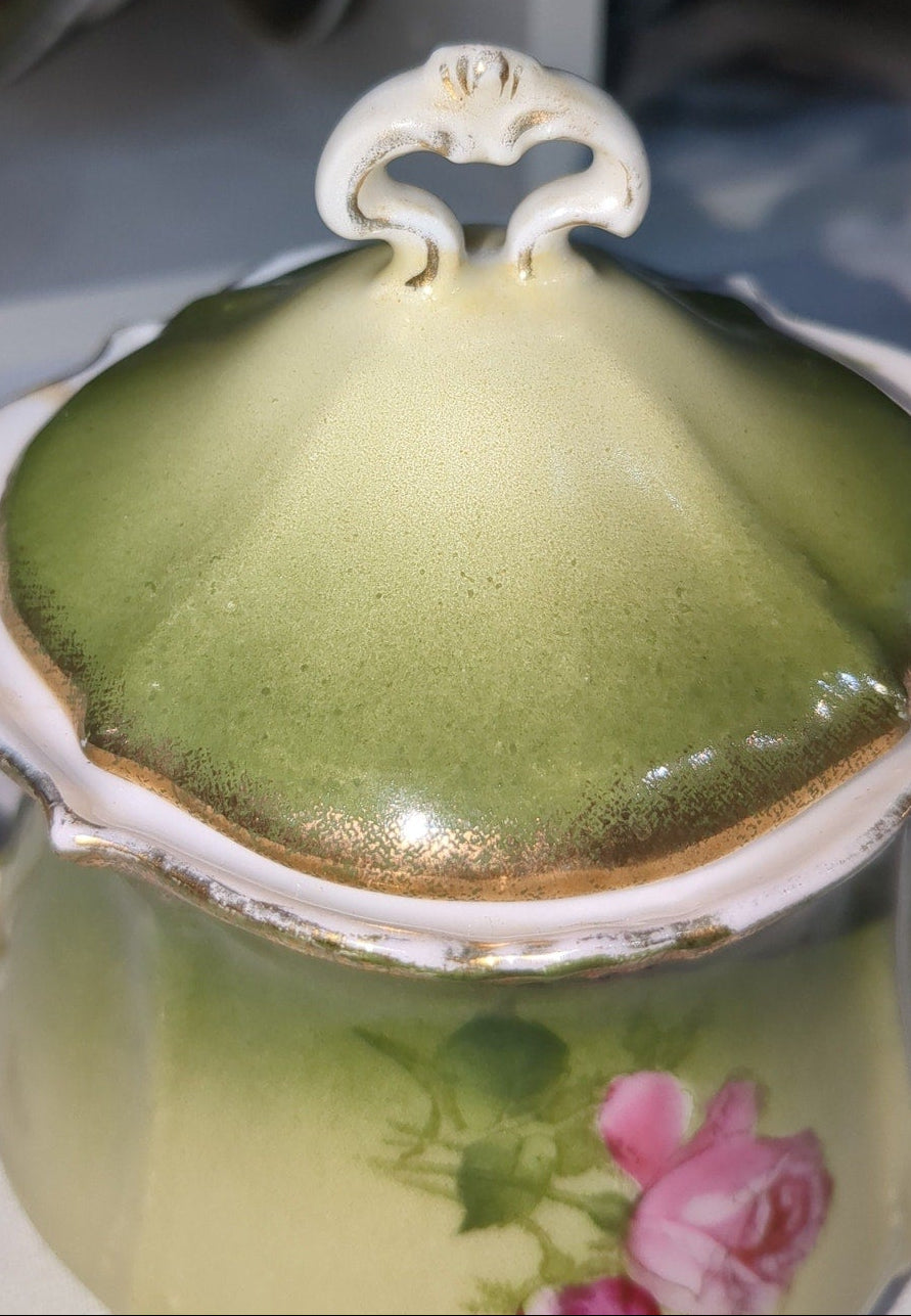 Vintage Porcelain Sugar Dish with Lid PT Germany