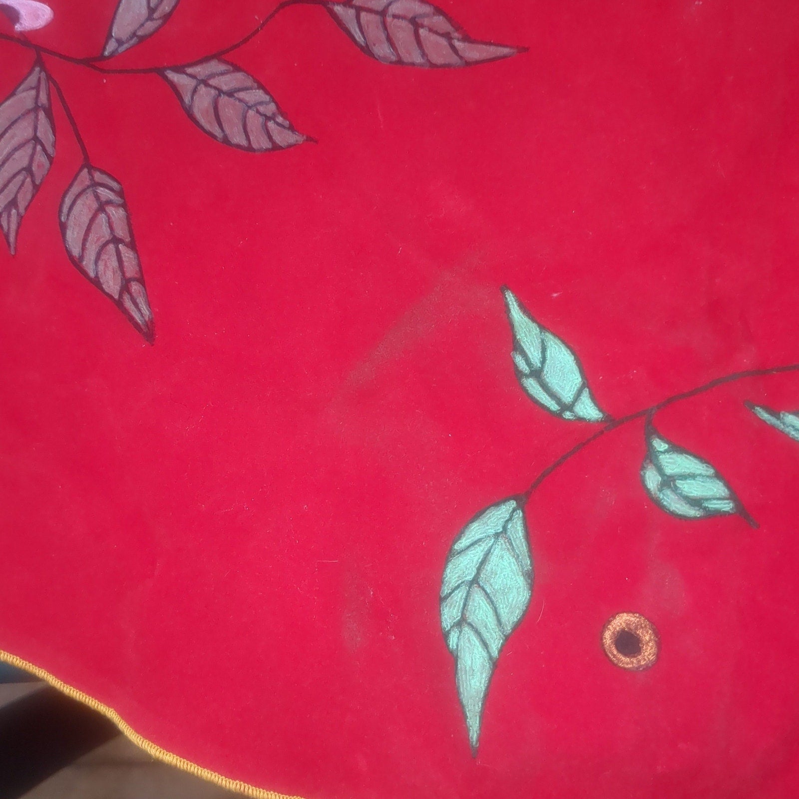 Vintage Velvety Tablecloth Could be Tree Skirt