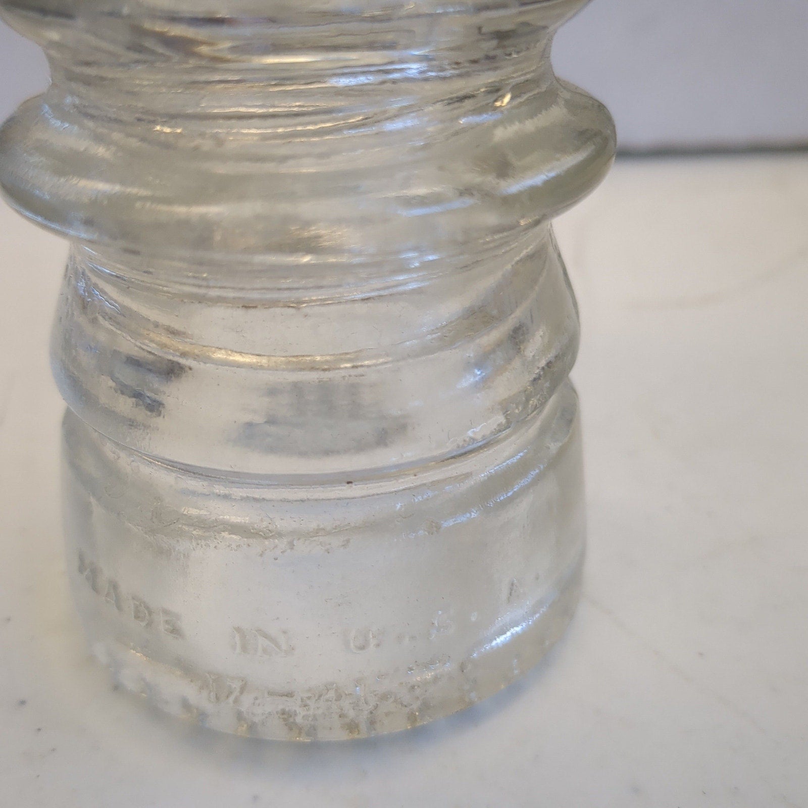 Vintage Clear Glass Hemingray #12 Insulator h612