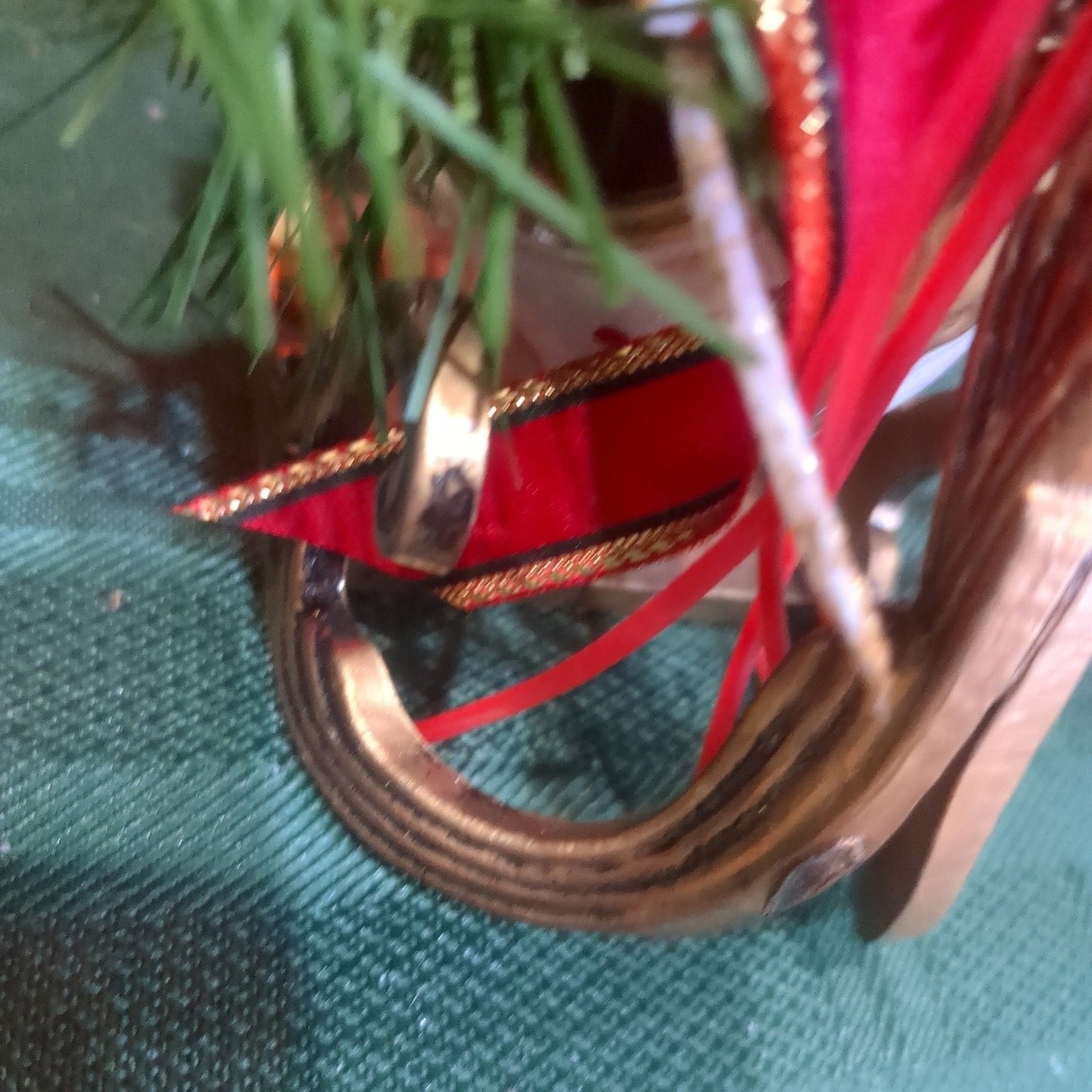 Vintage Plastic Santa and Sleigh Blow Mold vs9