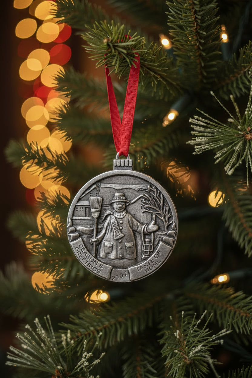 Taste of Home 2004 Snowman pewter ornament