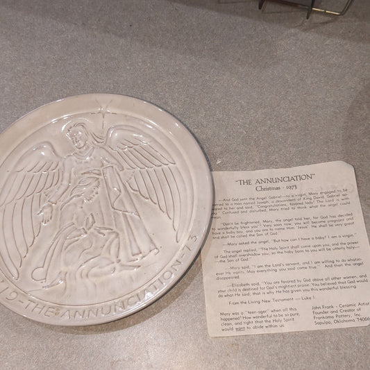 vintage Frankoma 1973 the annunciation