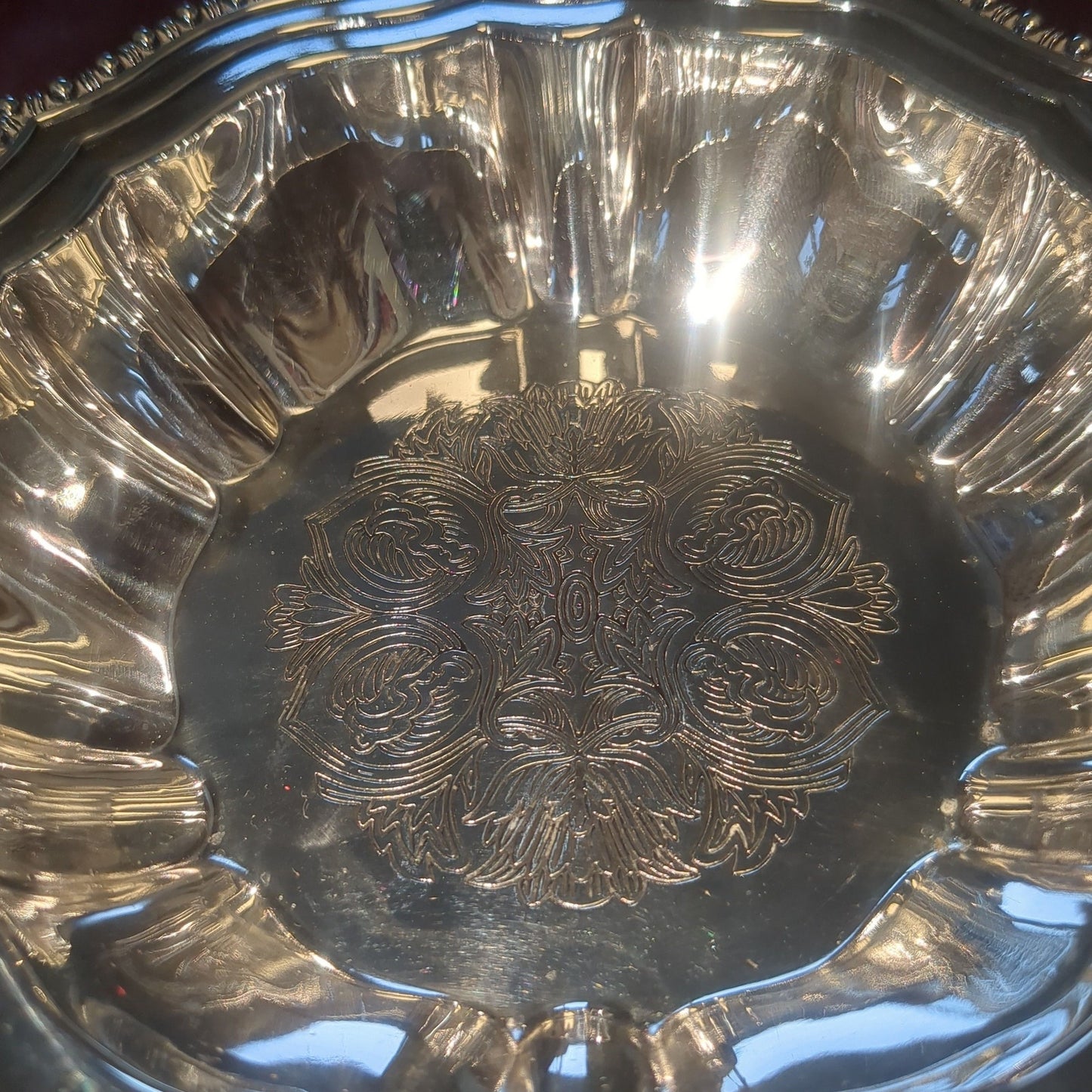 Vintage Avon Hudson Manor Collection Silverplate Bowl Made in Italy 1970-1980s va8