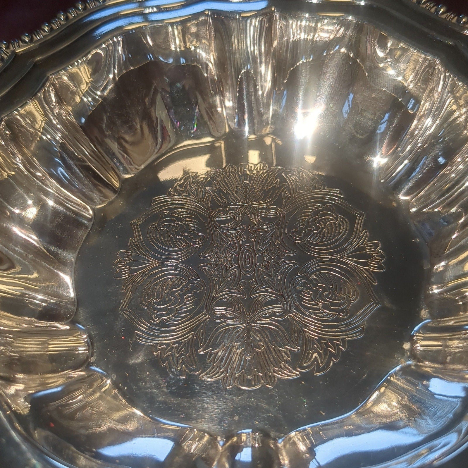 Vintage Avon Hudson Manor Collection Silverplate Bowl Made in Italy 1970-1980s va8