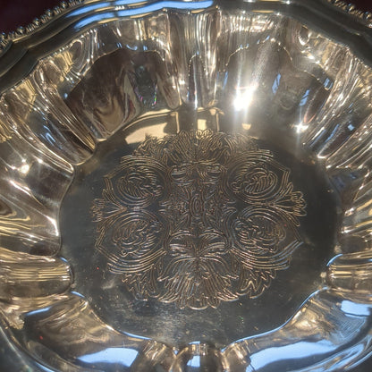 Vintage Avon Hudson Manor Collection Silverplate Bowl Made in Italy 1970-1980s va8
