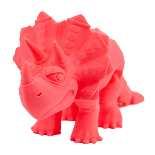 3D Printed Articulated Flexible Triceratops Dinosaur | Multiple Colors | Black Sheep Products LLC Hot Pink