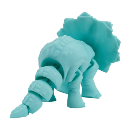 3D Printed Articulated Flexible Triceratops Dinosaur | Multiple Colors | Black Sheep Products LLC
