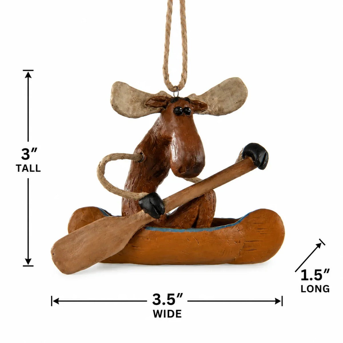 Moose In A Canoe Ornament | Bert Anderson Collection