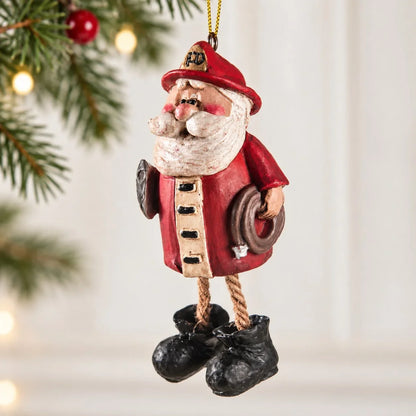 Fireman Santa Ornament | Bert Anderson Collection
