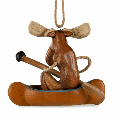 Moose In A Canoe Ornament | Bert Anderson Collection