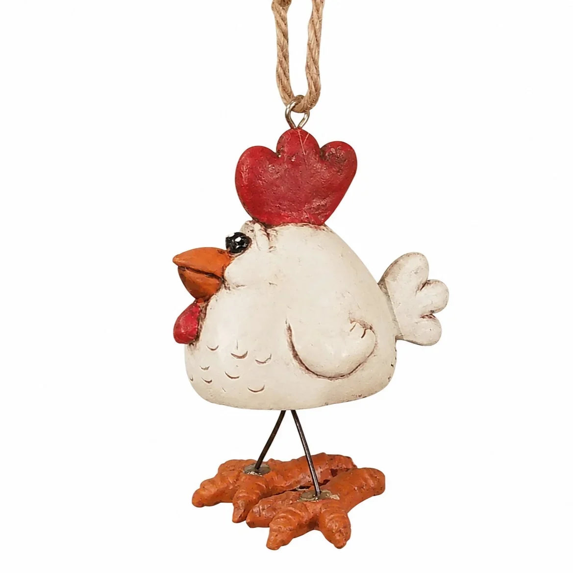 Chicken with Wire Legs Ornament | Bert Anderson Collection