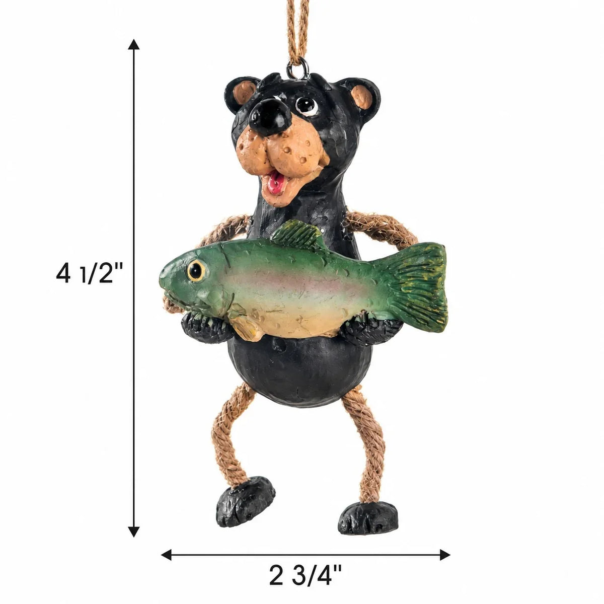 Bear With Fish Ornament | Bert Anderson Collection