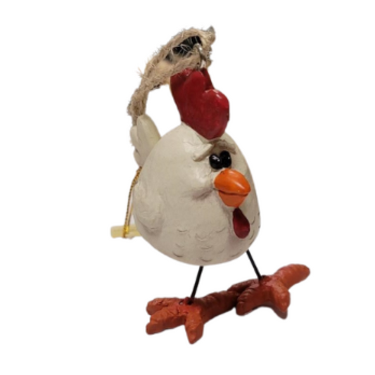 Chicken with Wire Legs Ornament | Bert Anderson Collection