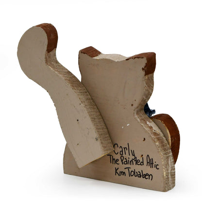 Wooden Cat Decoration Rustic Wooden Decoration | 4" x 5" | Multiple Designs | The Painted Attic