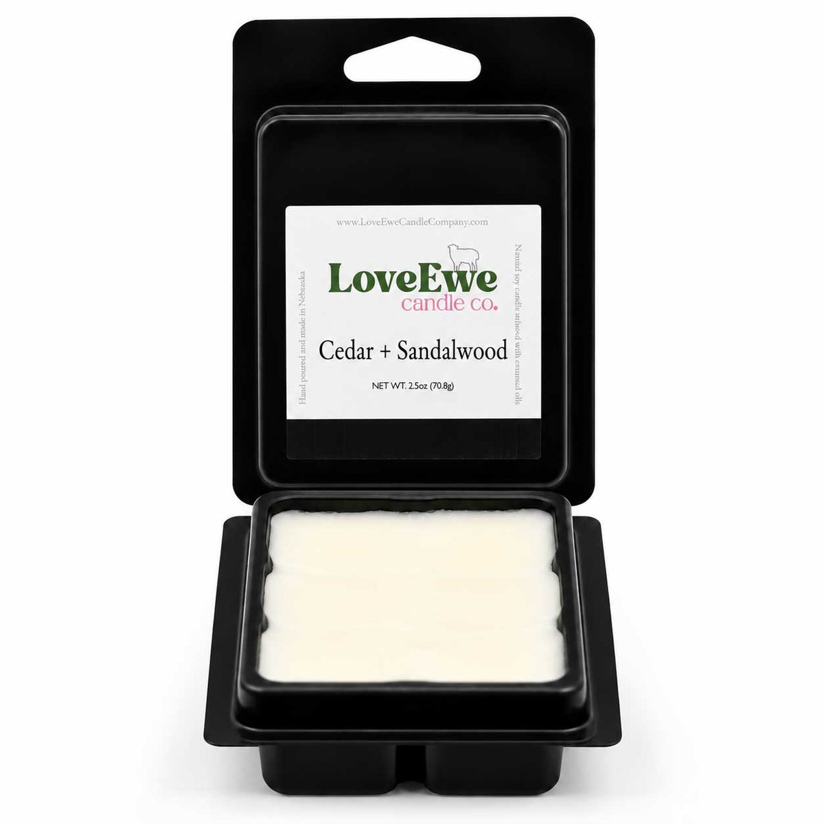 Cedar + Sandalwood Scented Wax Melt | 2.5 oz | Love Ewe Candle Company