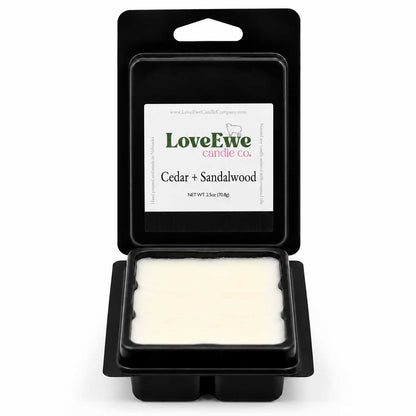 Cedar + Sandalwood Scented Wax Melt | 2.5 oz | Love Ewe Candle Company
