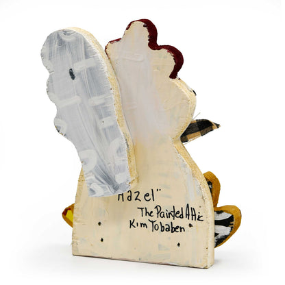 Hazel the Chicken Rustic Wooden Decoration | 8" x 5" | The Painted Attic
