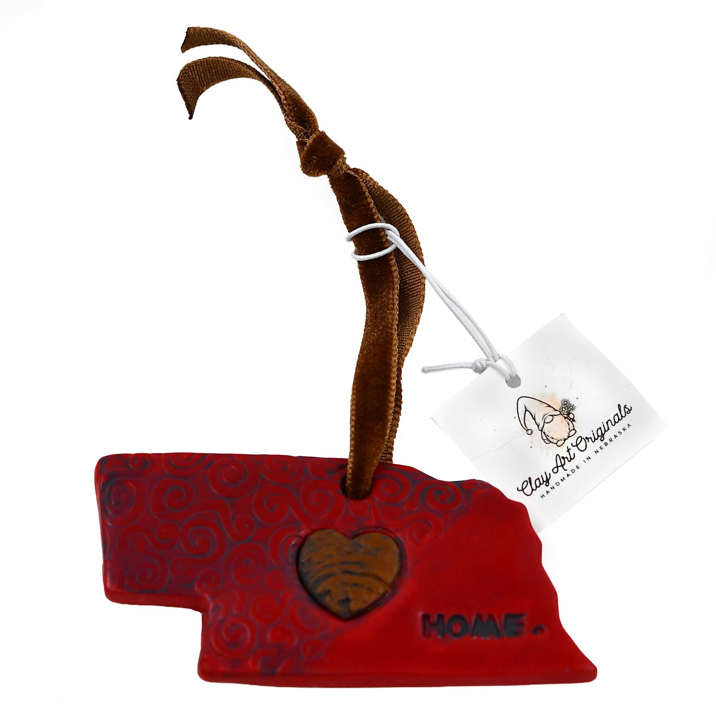 Nebraska State Ornament | Clay Art Originals