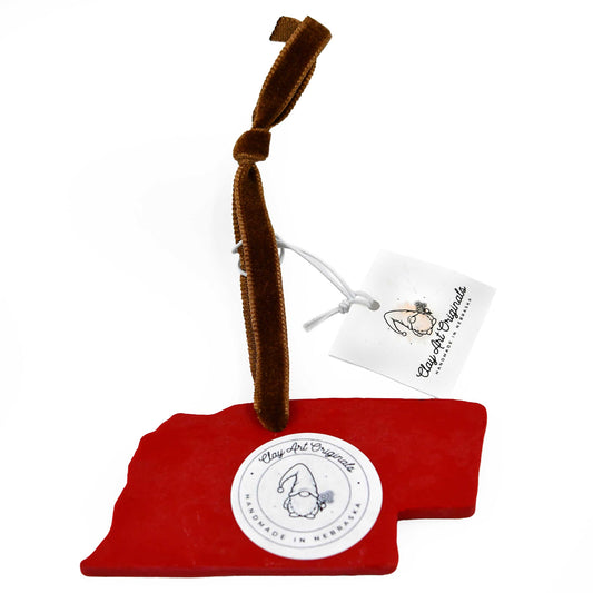 Nebraska State Ornament | Clay Art Originals