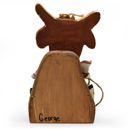 George the Goat Rustic Wooden Decoration | 7" x 4" | The Painted Attic
