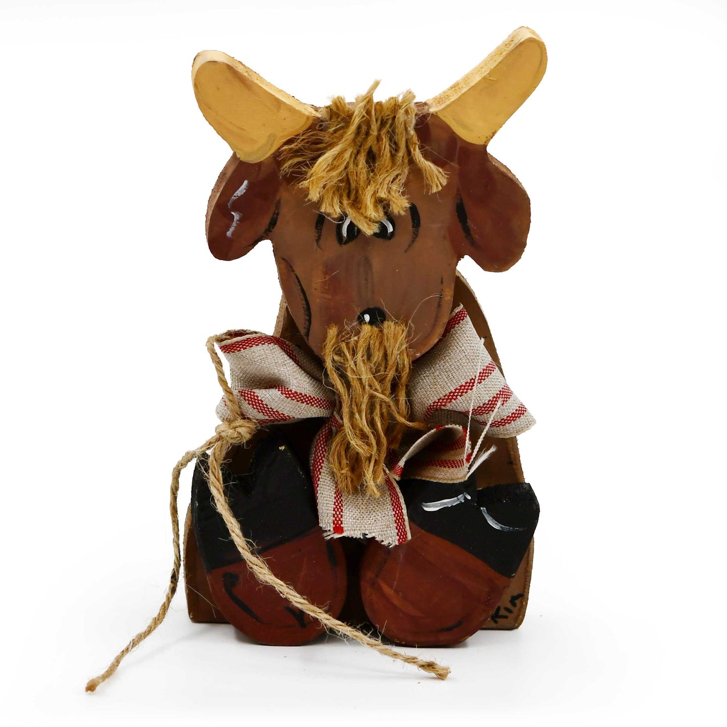 George the Goat Rustic Wooden Decoration | 7" x 4" | The Painted Attic