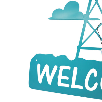 Windmill Welcome Plasma Cut Sign | Multiple Colors | 16" x 19" | Craftaholics4U