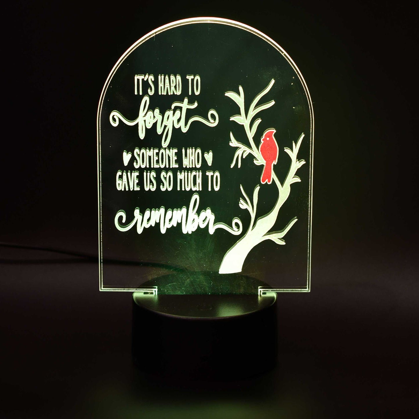 Customizable LED Lighted Memorial Plaque | Create Your Own | Glowing Creation