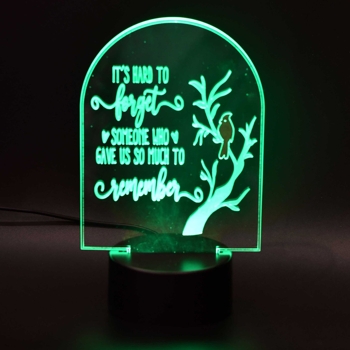 Customizable LED Lighted Memorial Plaque | Create Your Own | Glowing Creation
