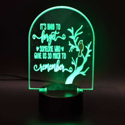 Customizable LED Lighted Memorial Plaque | Create Your Own | Glowing Creation
