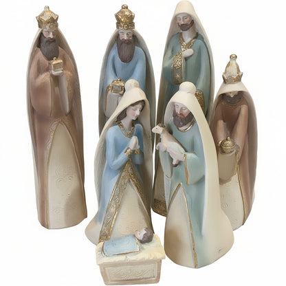 Gilded Nativity Set of 7