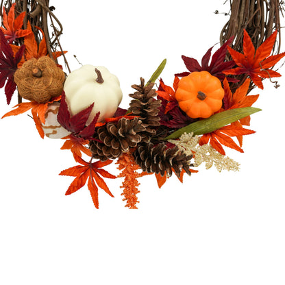 Fall Wreath | 18" x 18" | KJ Made