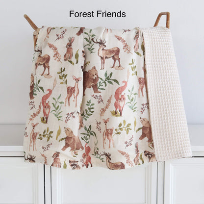 Baby Blanket | Waffle & Muslin Collection | Growing Sprouts
