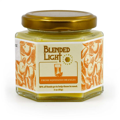 Freeze Squeezed Oranges Scented Candle | Multiple Sizes | Blended Light 3 oz.
