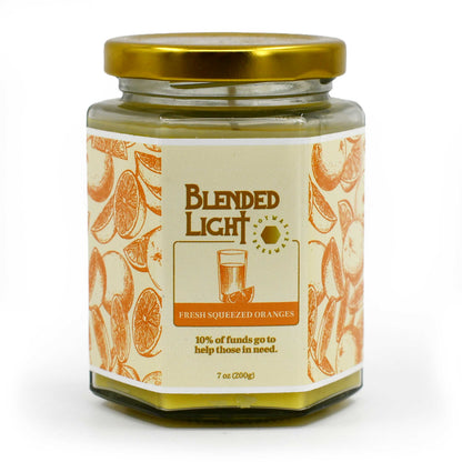 Freeze Squeezed Oranges Scented Candle | Multiple Sizes | Blended Light 7 oz.