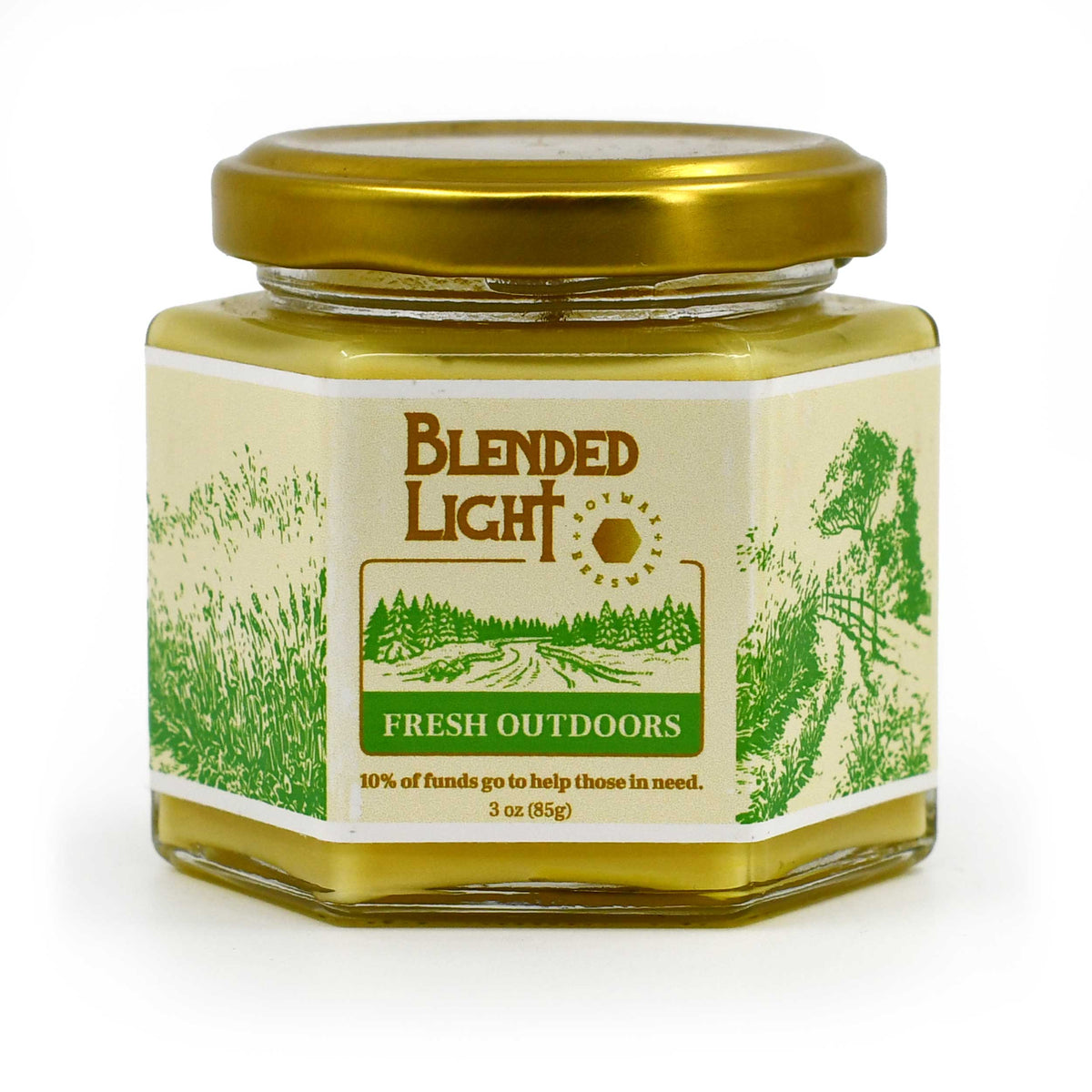 Fresh Outdoor Scented Candle | Multiple Sizes | Blended Light 3 oz.