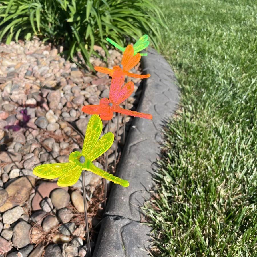 Small Dragonfly Yard Decor | Variety 4 Pack | Shipping Included | Glowing Creation