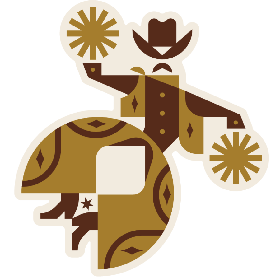 Cowboy Old West Weather Resistant Sticker | HEARTlandia