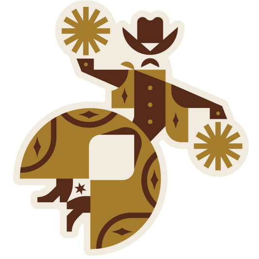 Cowboy Old West Weather Resistant Sticker | HEARTlandia
