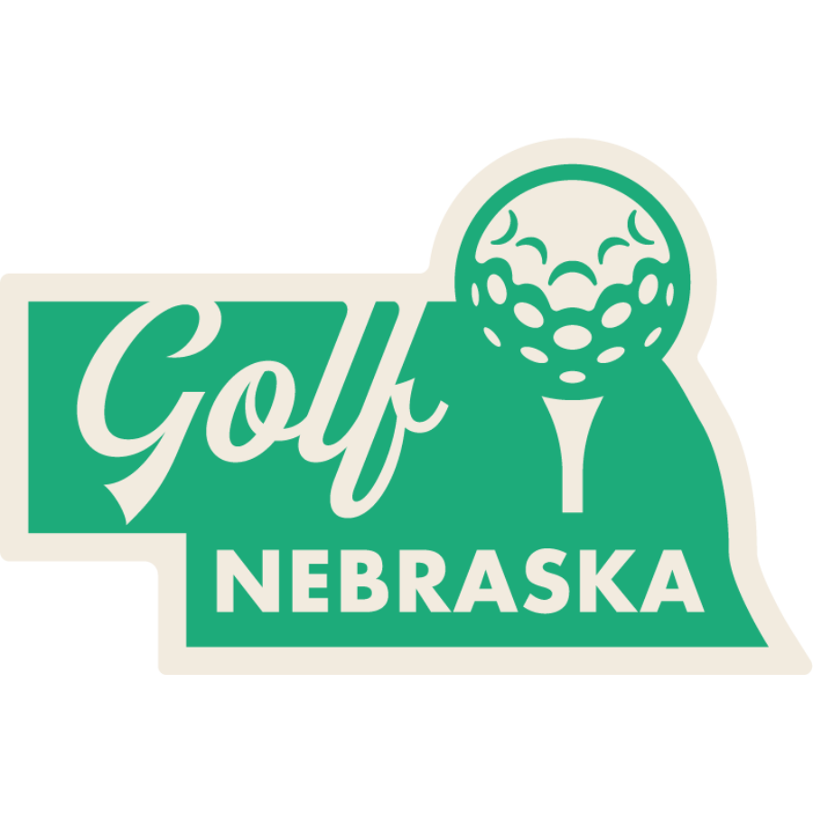 Golf Nebraska Weather Resistant Sticker | HEARTlandia