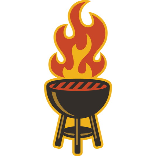 Grillin' Weather Resistant Sticker | HEARTlandia